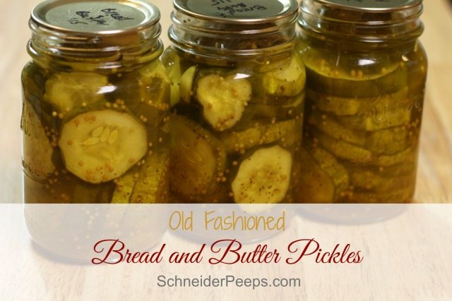 Bread and butter pickles are such a great combination of sweet and savory. They area a great way to use up all those cucumbers from the garden. 