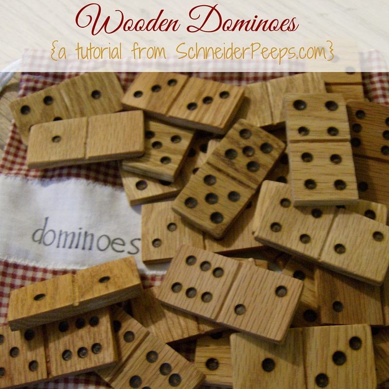 Wooden Dominoes are really easy to make. In fact, our son made these when he was 11. Learn how he did it in this post.