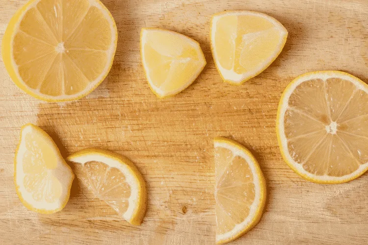 image of freezing lemon slices